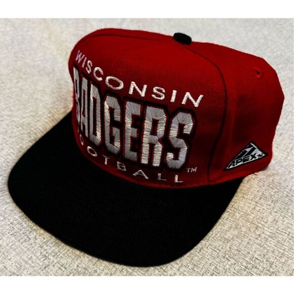 Wisconsin Badgers Football Apex One Snapback Hat Cap Vintage 90’s - Picture 2 of 5